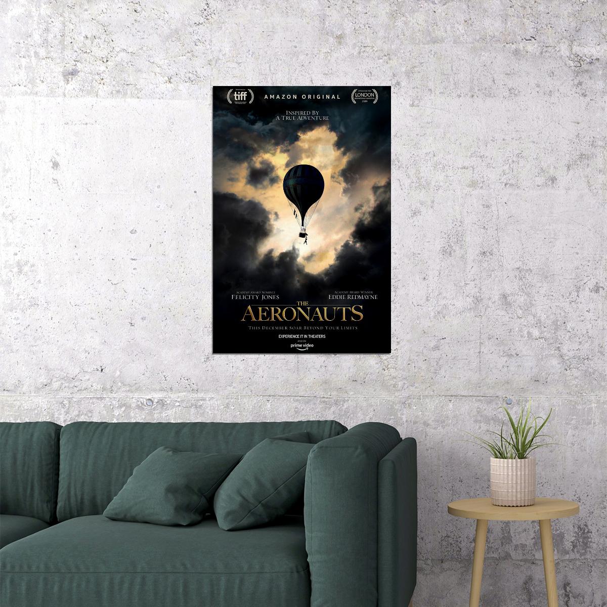 The Aeronauts Movie Felicity Jones Eddie Redmayne Poster Wall Art Print Home Wall Decor - xonomax