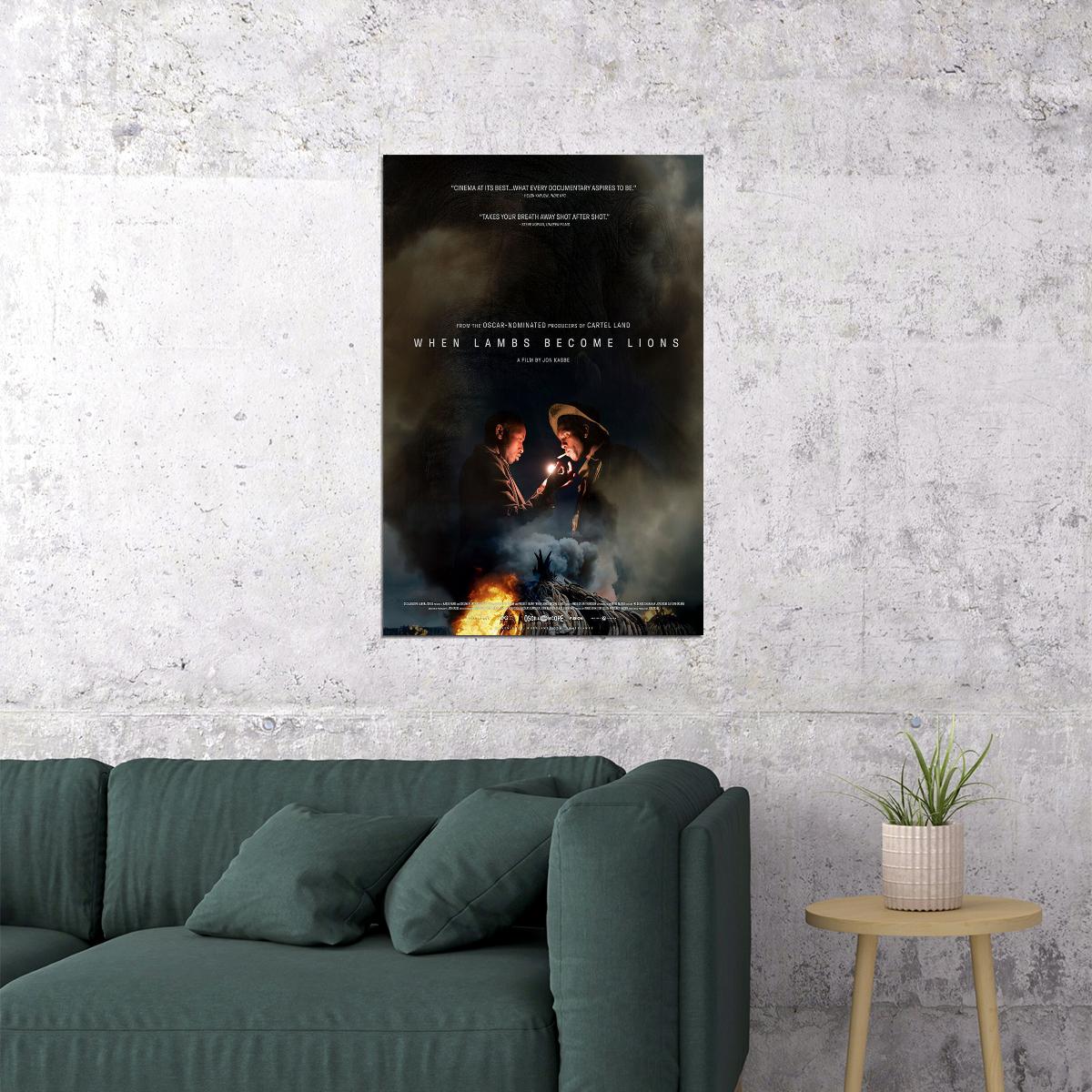 When Lambs Become Lions Movie Documentary Poster Wall Art Print Home Wall Decor - xonomax