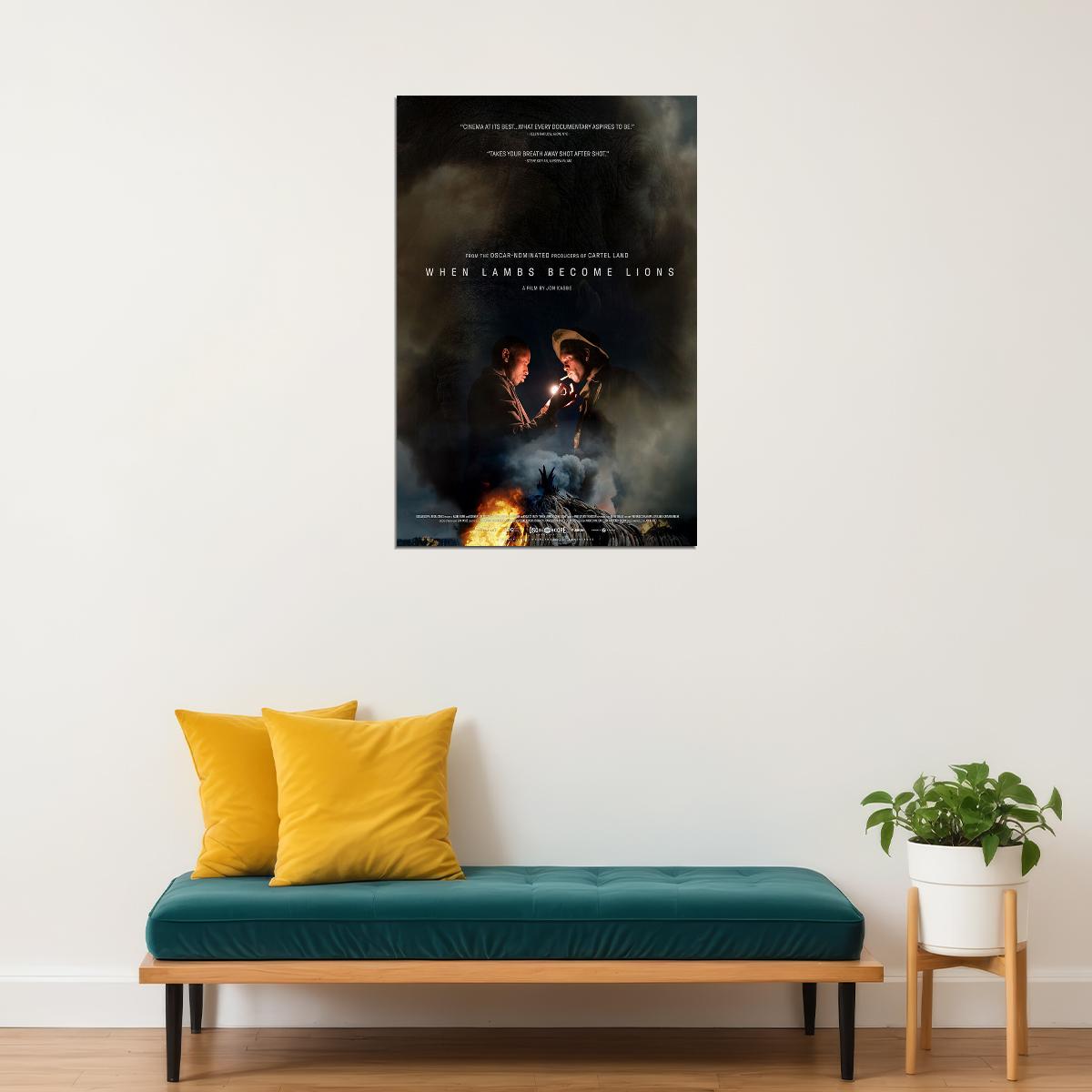 When Lambs Become Lions Movie Documentary Poster Wall Art Print Home Wall Decor - xonomax