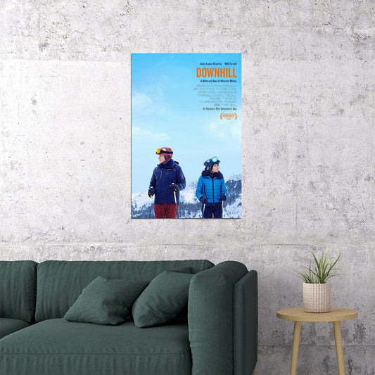 Downhill 2020 Movie Will Ferrell Julia Louis Dreyfus Poster Wall Art Print Home Wall Decor - xonomax