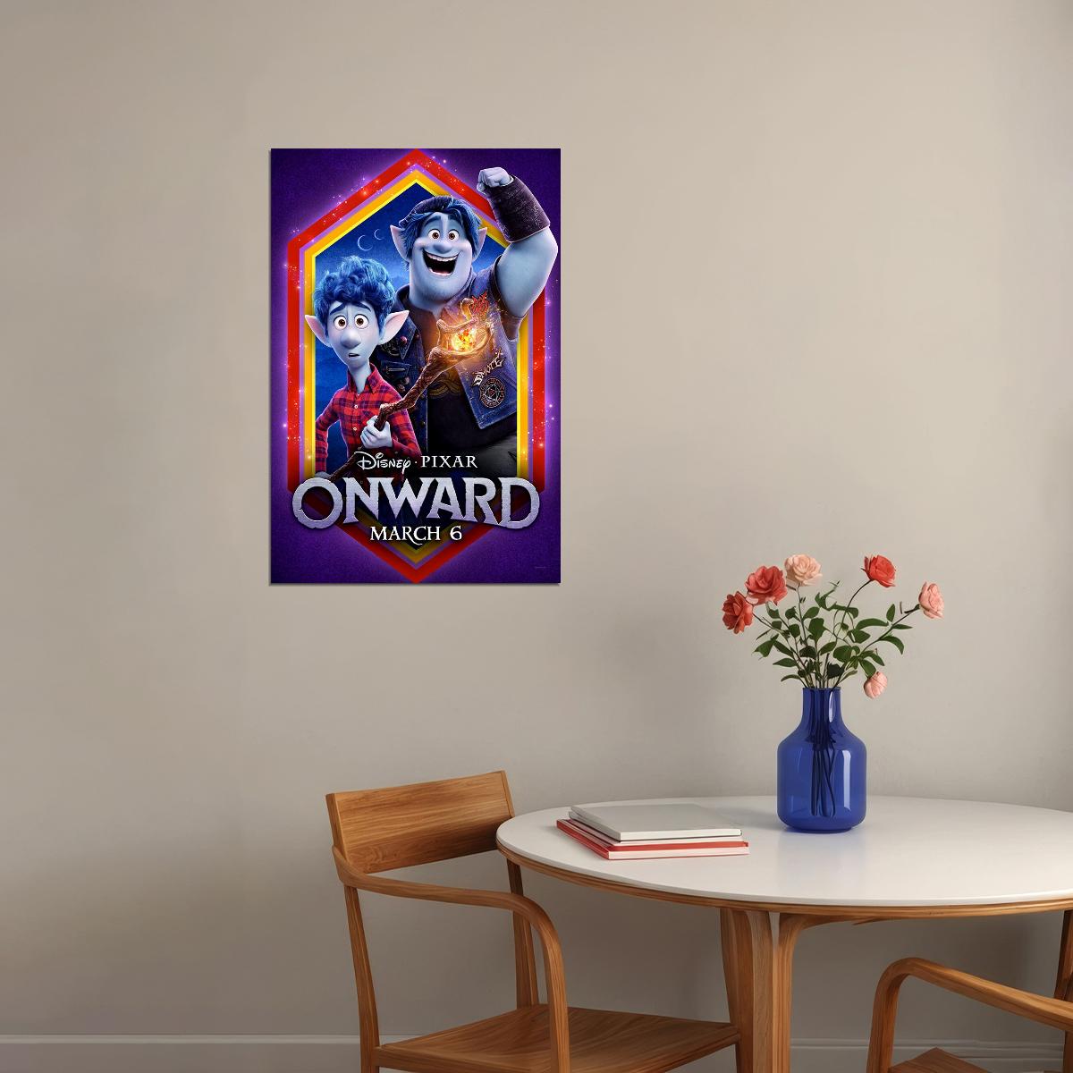 Onward 2020 Movie Action Animation Comedy Poster Wall Art Print Home Wall Decor - xonomax