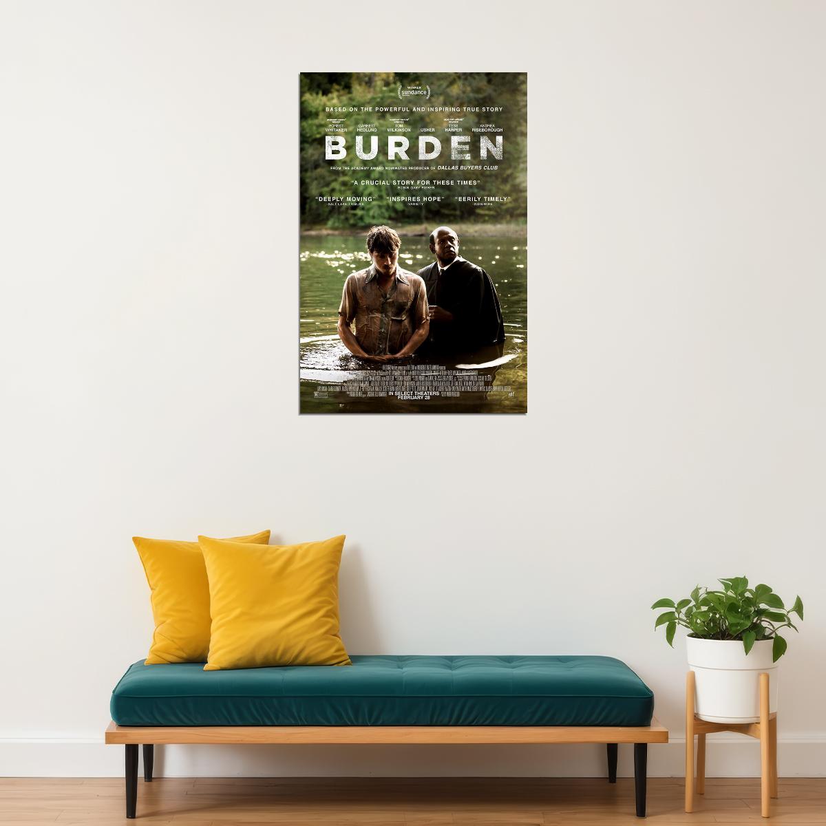 Burden Movie 2020 Biography Drama History Poster Wall Art Print Home Wall Decor - xonomax