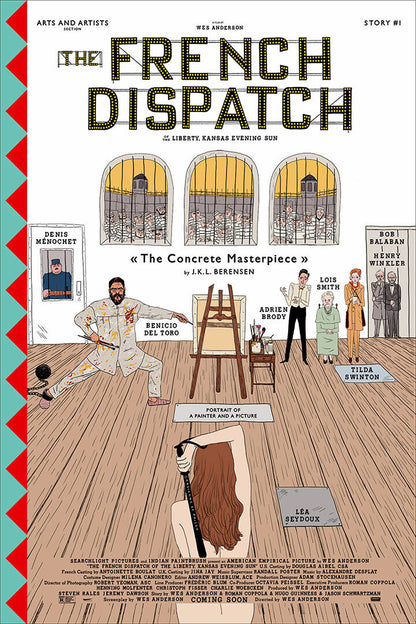 The French Dispatch Movie Romantic Comedy Drama Poster Wall Art Print Home Wall Decor - xonomax