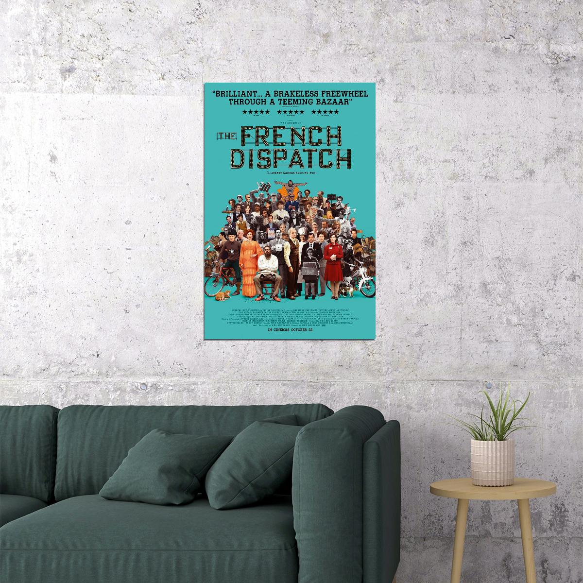 The French Dispatch Movie Drama Comedy Romantic Poster Wall Art Print Home Wall Decor - xonomax