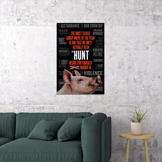 The Hunt Horror Movie Thriller Action Poster Wall Art Print Home Wall Decor - xonomax