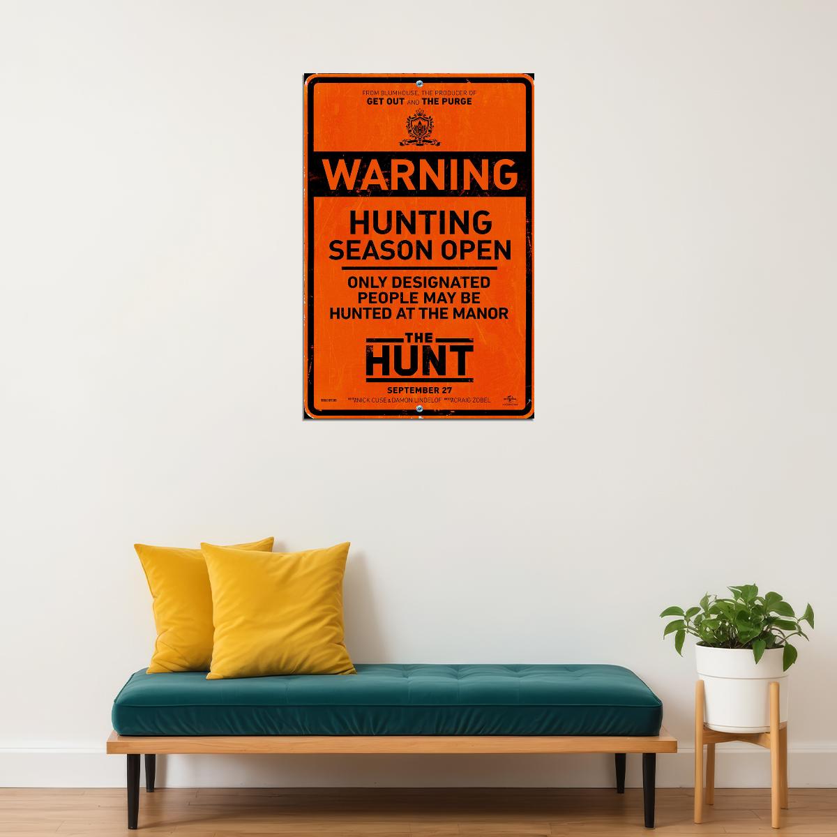 The Hunt Movie 2020 Horror Thriller Action Poster Wall Art Print Home Wall Decor - xonomax