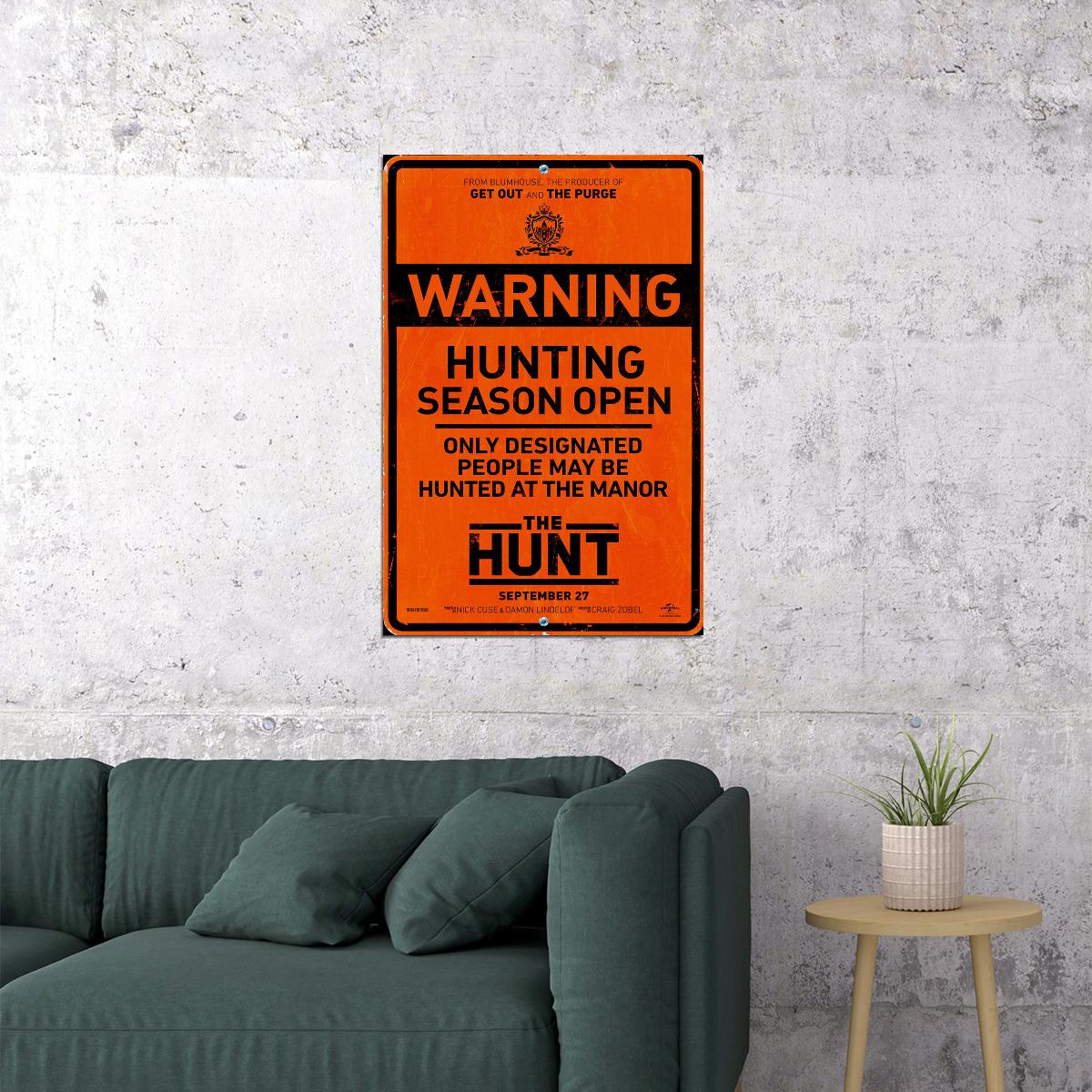 The Hunt Movie 2020 Horror Thriller Action Poster Wall Art Print Home Wall Decor - xonomax