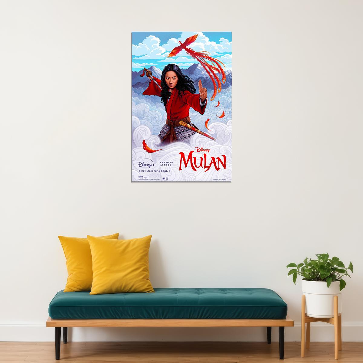 Mulan Chinese Movie Adventure Action Poster Wall Art Print Home Wall Decor - xonomax
