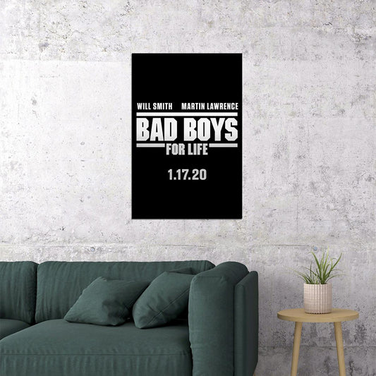 Bad Boys For Life Movie 2020 Action Comedy Poster Wall Art Print Home Wall Decor - xonomax