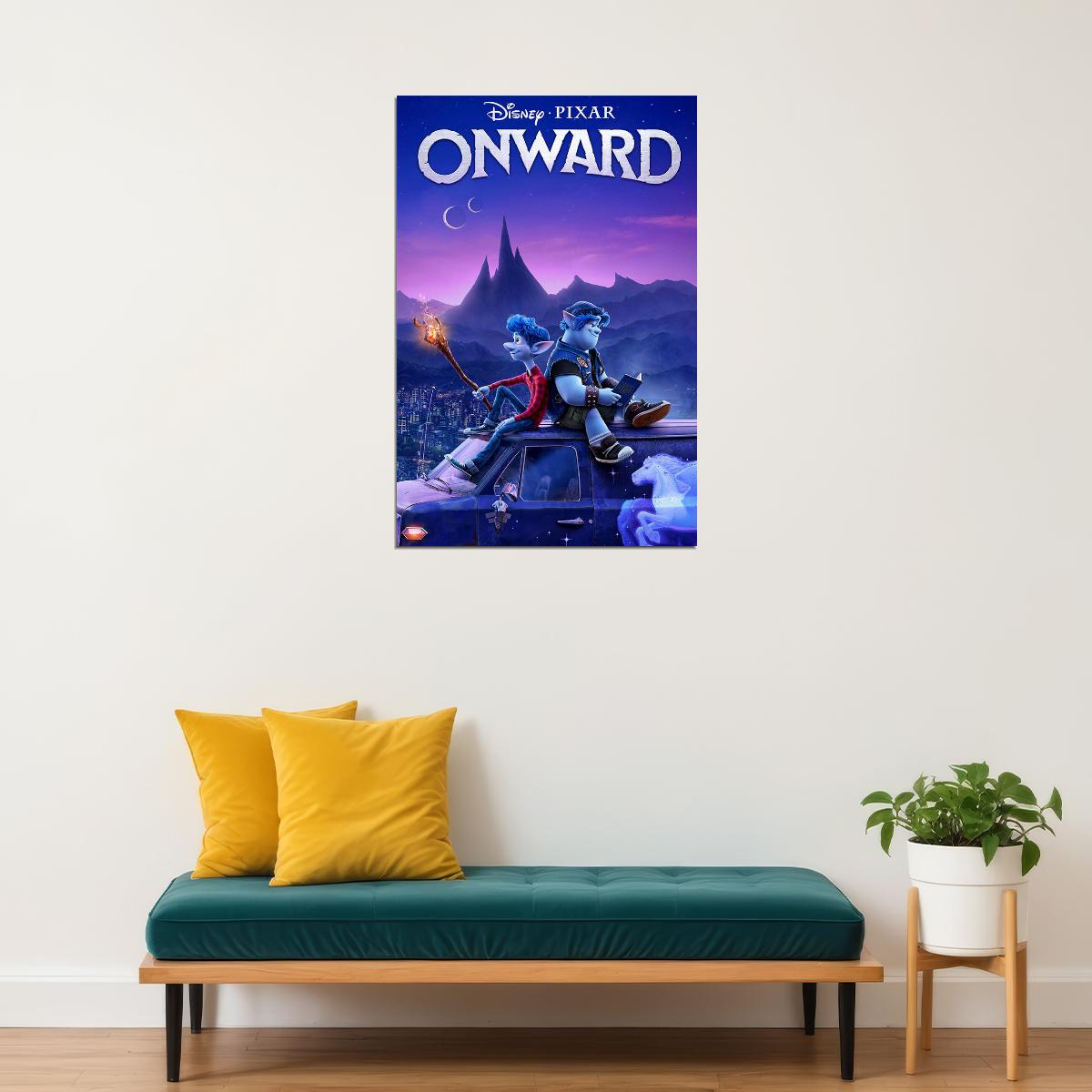 Onward Movie 2020 Animation Action Comedy Poster Wall Art Print Home Wall Decor - xonomax