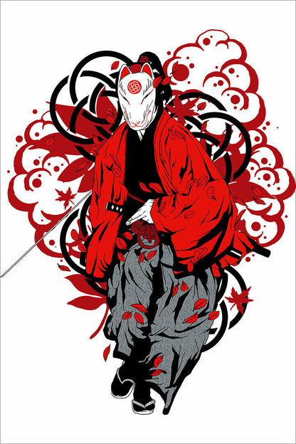 Samurai Bushido Anime Comic Animation Poster Wall Art Print Home Wall Decor