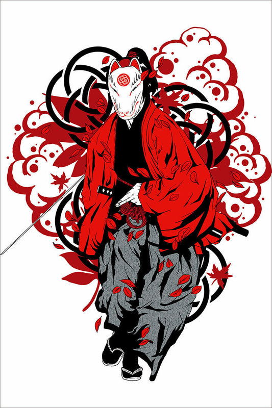 Samurai Bushido Anime Comic Animation Poster Wall Art Print Home Wall Decor