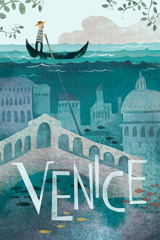 Italy Venice City Of Water Vintage Travel Scenery Tourism Poster Wall Art Print Home Wall Decor - xonomax