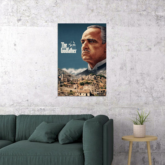 The Godfather Al Pacino Marlon Brando Classic Movie Poster Wall Art Print Home Wall Decor - xonomax