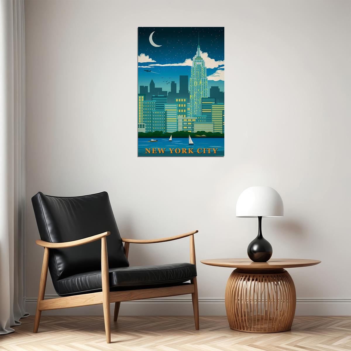 Minimalist Visit New York Travel Picture Poster Wall Art Print Home Wall Decor - xonomax