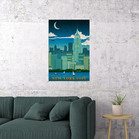 Minimalist Visit New York Travel Picture Poster Wall Art Print Home Wall Decor - xonomax