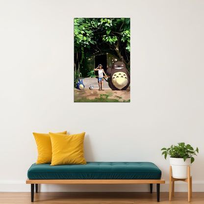 Anime Cat Series Comic Studio Ghibli My Neighbour Poster Wall Art Print Home Wall Decor