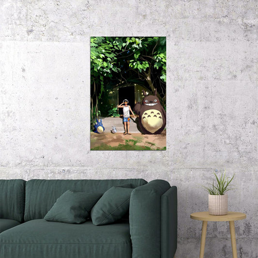 Anime Cat Series Comic Studio Ghibli My Neighbour Poster Wall Art Print Home Wall Decor