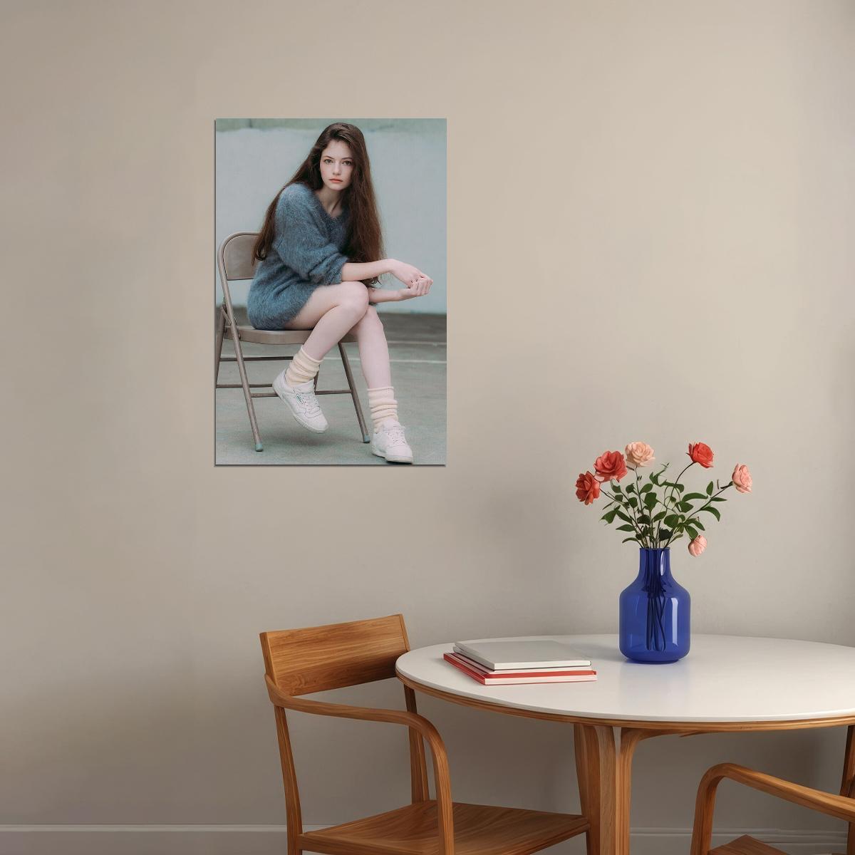 Mackenzie Foy Chair Sitting Child Actor Poster Wall Art Print Home Wall Decor - xonomax