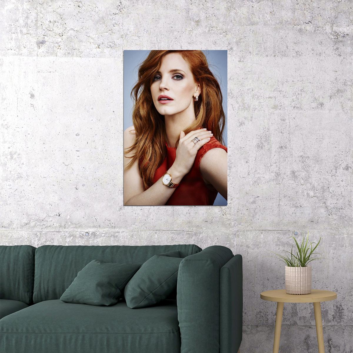 Jessica Chastain Famous Artist Producer Poster Wall Art Print Home Wall Decor - xonomax