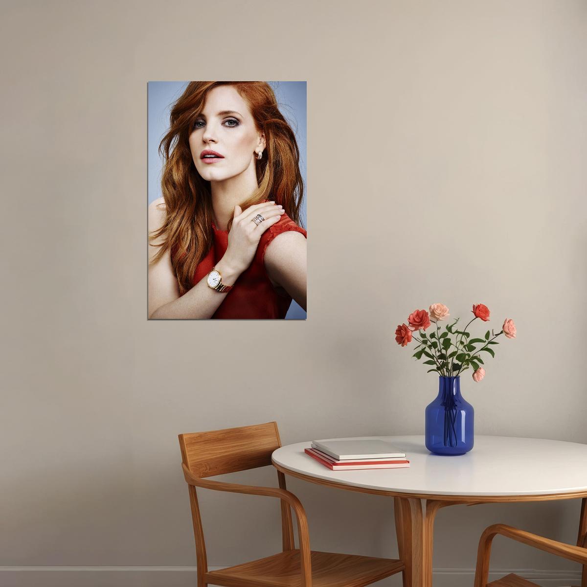 Jessica Chastain Famous Artist Producer Poster Wall Art Print Home Wall Decor - xonomax