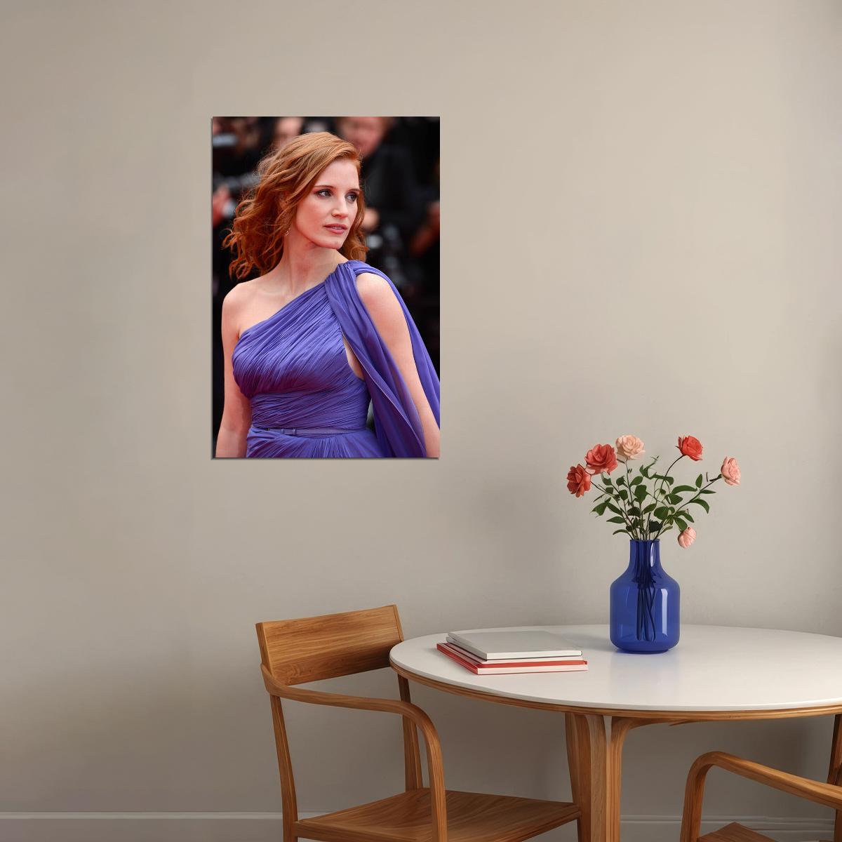 Jessica Chastain Artist And Attractive Actress Poster Wall Art Print Home Wall Decor - xonomax