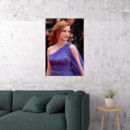Jessica Chastain Artist And Attractive Actress Poster Wall Art Print Home Wall Decor - xonomax