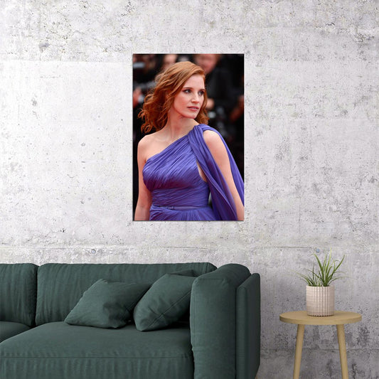 Jessica Chastain Artist And Attractive Actress Poster Wall Art Print Home Wall Decor - xonomax