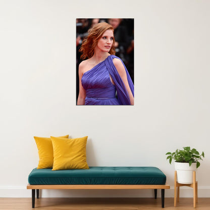 Jessica Chastain Artist And Attractive Actress Poster Wall Art Print Home Wall Decor - xonomax