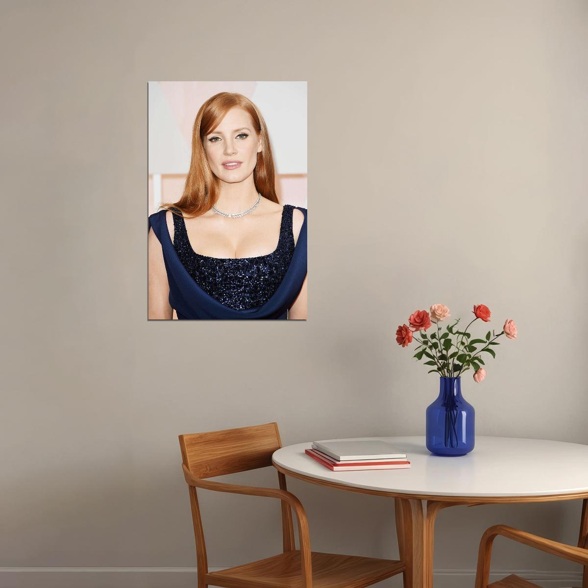 Jessica Chastain Attractive Actress And Artist Poster Wall Art Print Home Wall Decor - xonomax