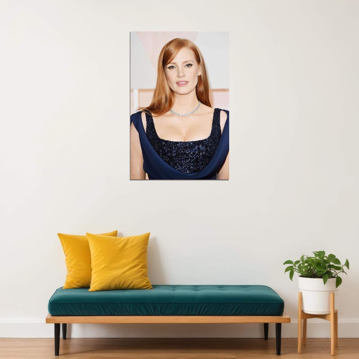 Jessica Chastain Attractive Actress And Artist Poster Wall Art Print Home Wall Decor - xonomax