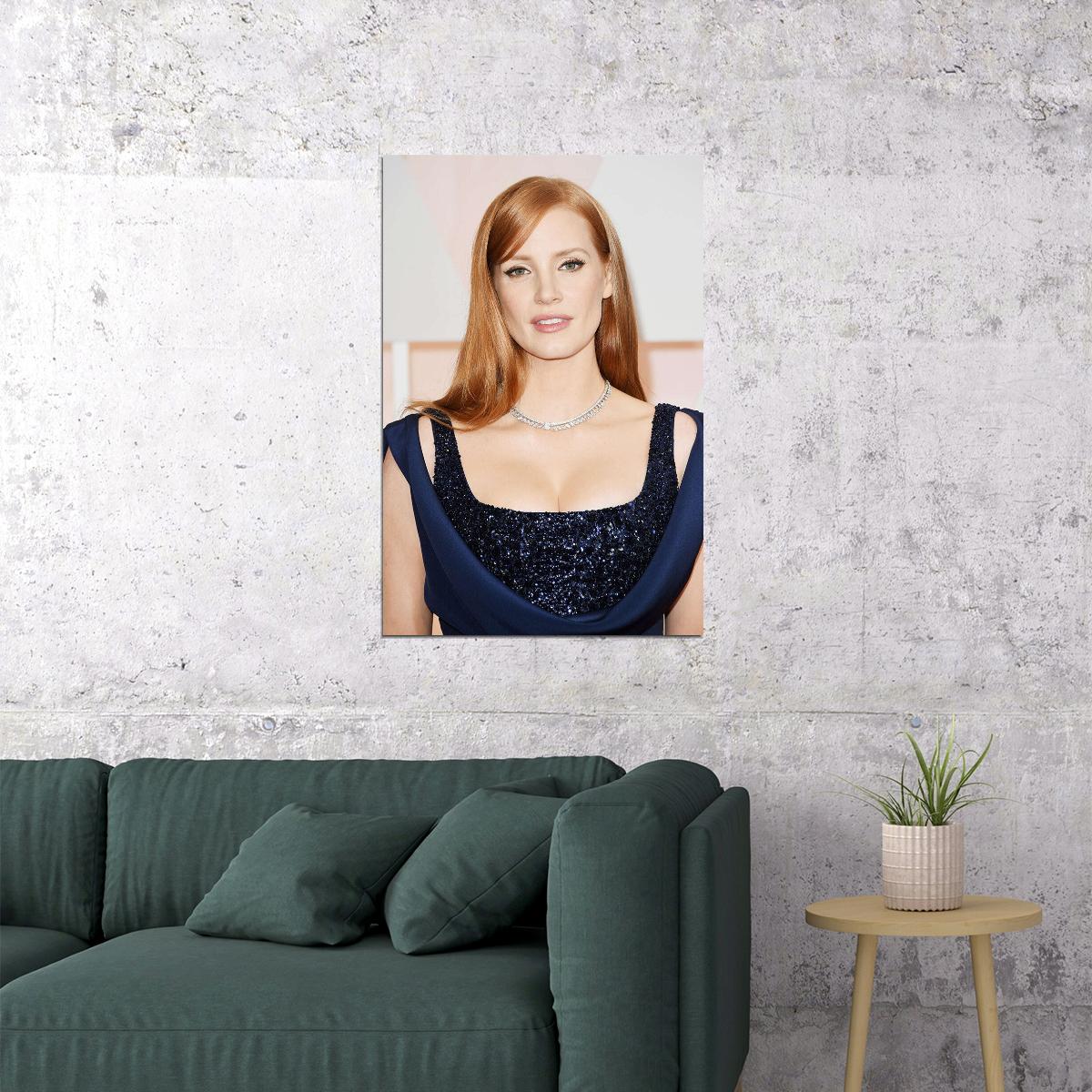 Jessica Chastain Attractive Actress And Artist Poster Wall Art Print Home Wall Decor - xonomax