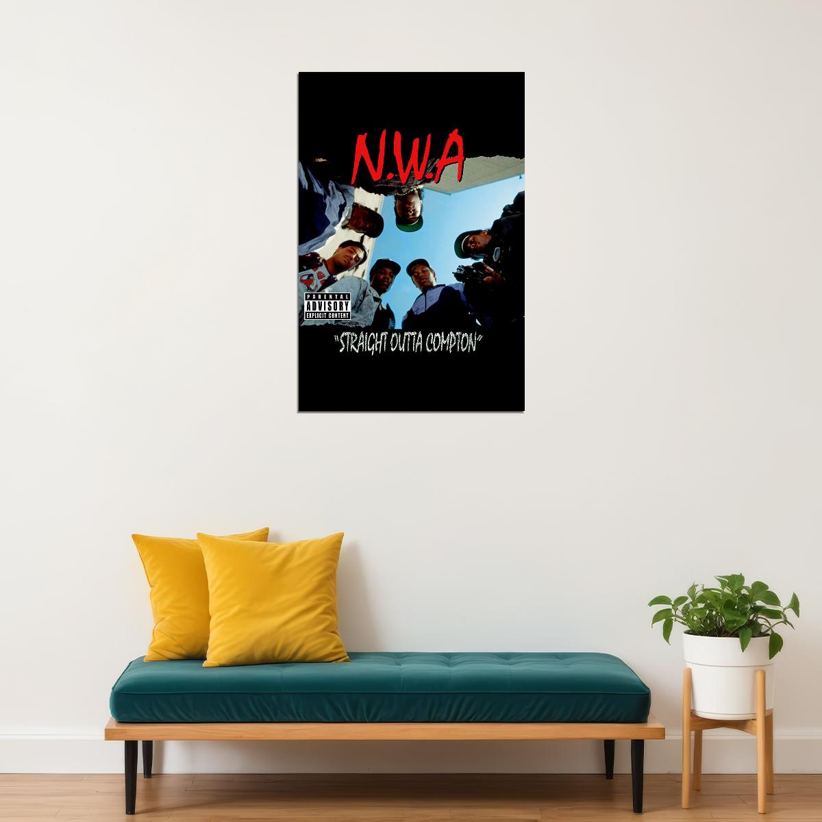 Nwa Straight Outta Compton Music Album Poster Wall Art Print Home Wall Decor - xonomax