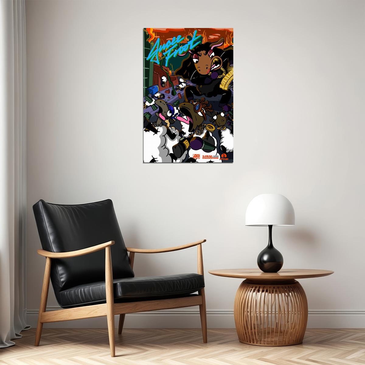 Jucee Froot Black Sheep Rap Music Poster Wall Art Print Home Wall Decor - xonomax