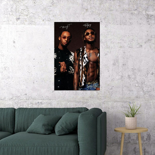Young T And Bugsey Plead The 5th Rap Music Poster Wall Art Print Home Wall Decor - xonomax