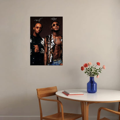 Young T And Bugsey Plead The 5th Rap Music Poster Wall Art Print Home Wall Decor - xonomax