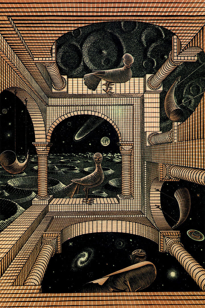 Hot Escher Surreal Geometric Artwork Poster Wall Art Print Home Wall Decor - xonomax