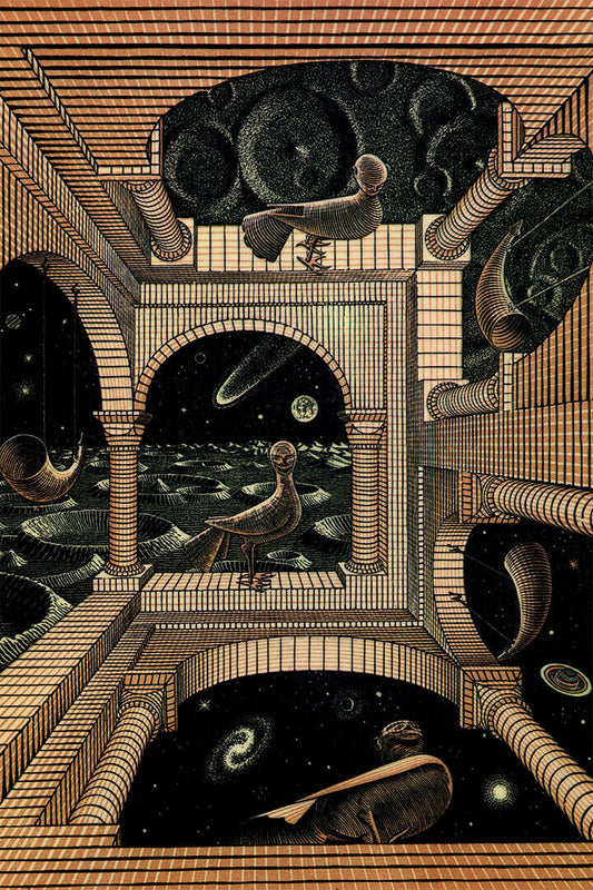 Hot Escher Surreal Geometric Artwork Poster Wall Art Print Home Wall Decor - xonomax