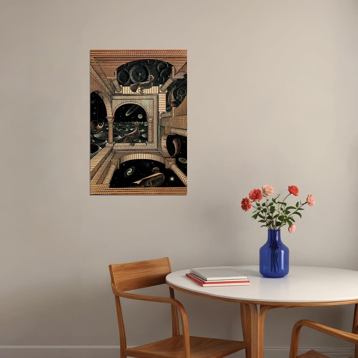 Hot Escher Surreal Geometric Artwork Poster Wall Art Print Home Wall Decor - xonomax