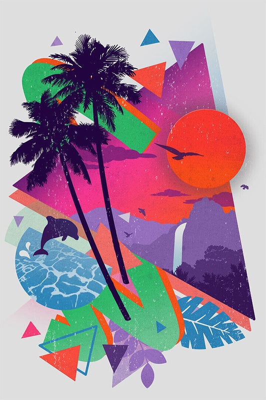 Hot Visit Miami Minimalist Travel Picture Poster Wall Art Print Home Wall Decor - xonomax