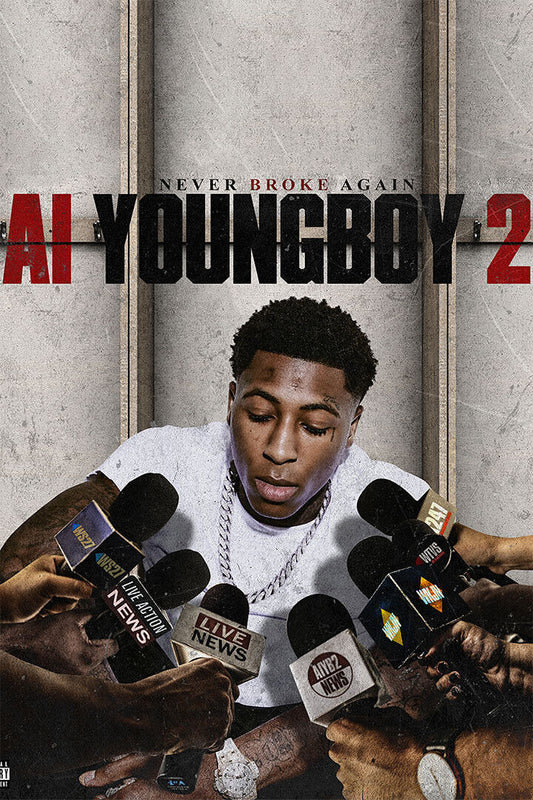 Ai Youngboy 2 Never Broke Again 2020 Rap Album Singer Poster Wall Art Print Home Wall Decor - xonomax