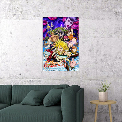 Hot Japan Anime Comic The Seven Deadly Sins Poster Wall Art Print Home Wall Decor