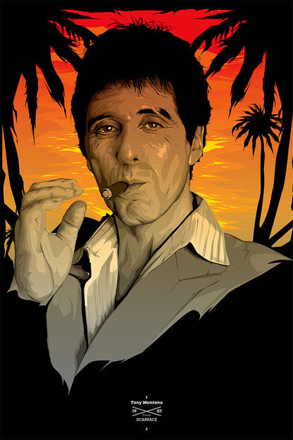 Hot Scarface Hot Classic Movie Film Crime Poster Wall Art Print Home Wall Decor - xonomax