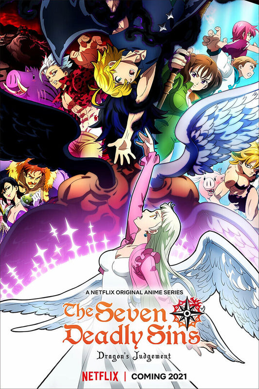 Hot The Seven Deadly Sins Animation Action Poster Wall Art Print Home Wall Decor