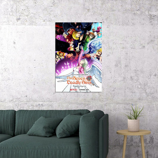 Hot The Seven Deadly Sins Animation Action Poster Wall Art Print Home Wall Decor