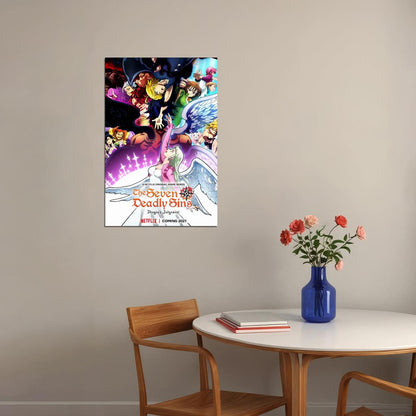 Hot The Seven Deadly Sins Animation Action Poster Wall Art Print Home Wall Decor