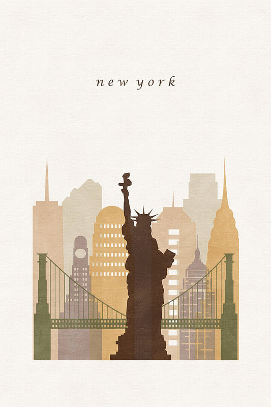 New York Visit Minimalist Travel Picture Poster Wall Art Print Home Wall Decor - xonomax