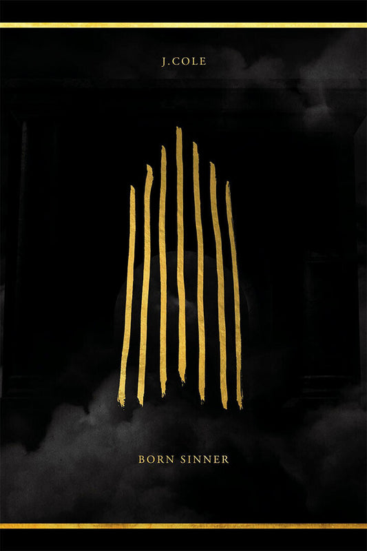 J Cole Born Sinner Rap Artist Music 2020 Singer Poster Wall Art Print Home Wall Decor - xonomax