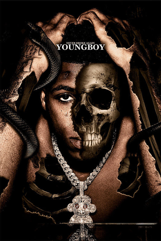 Young Boy Never Broke Again Still Steppin Rap Artist Music Poster Wall Art Print Home Wall Decor - xonomax