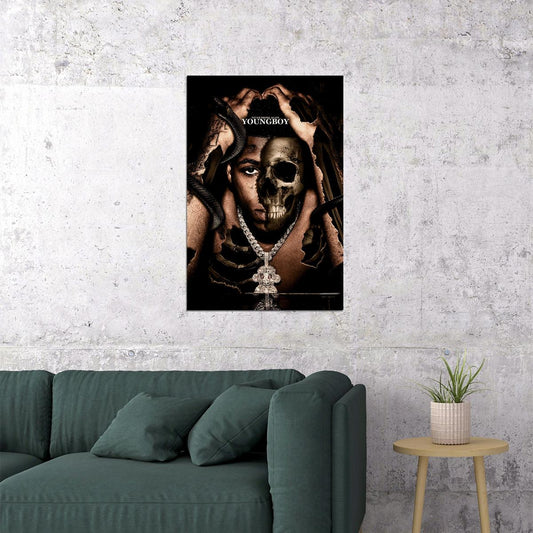 Young Boy Never Broke Again Still Steppin Rap Artist Music Poster Wall Art Print Home Wall Decor - xonomax